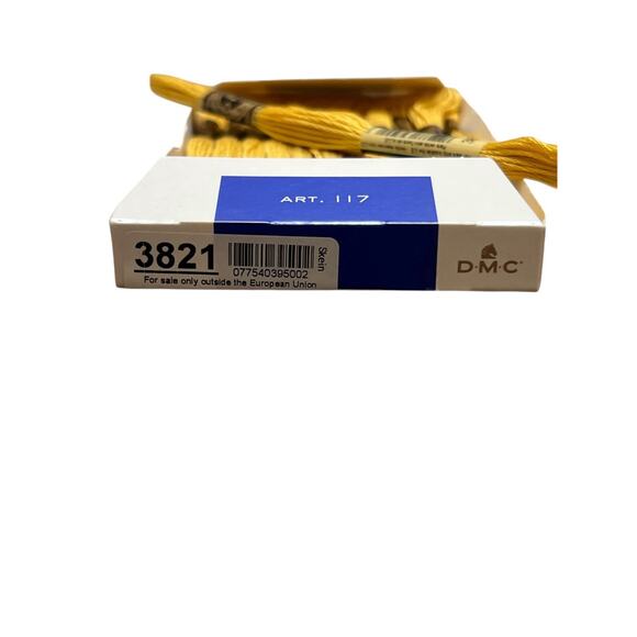 BRAND NEW DMC Floss #3821 STRAW ** 12 Skeins for $10.25 ** Yellow Gold - Picture 4 of 10